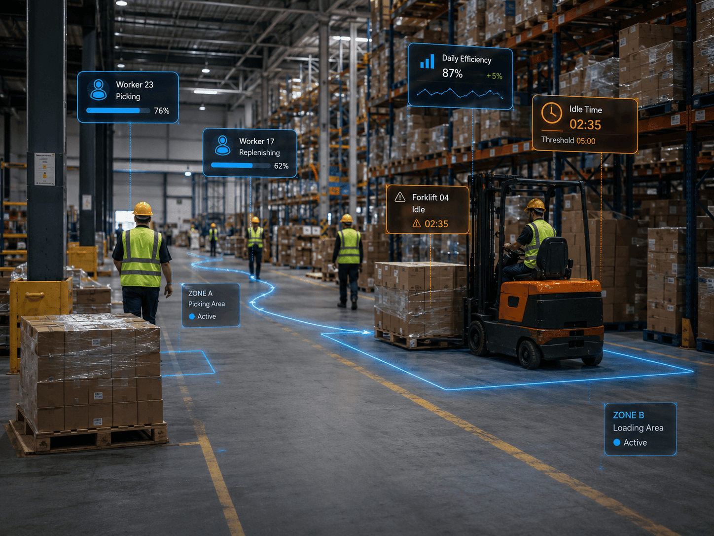 Crowding and bottleneck detection in production